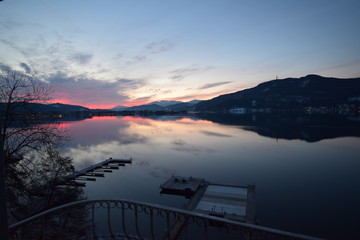 see, wasser, himmel, landschaft, natur, sonnenaufgang, cloud, schön, morgen, licht, rot,