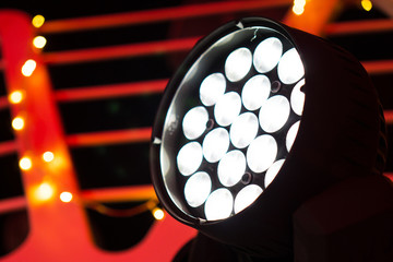 Lighting moving head in a night club