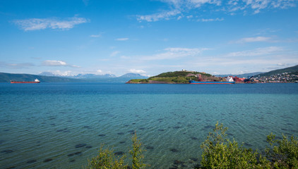 Iron ore vessels at narvik port