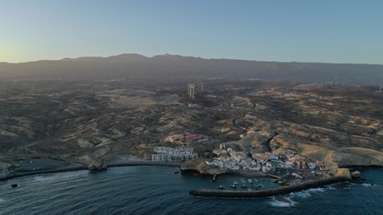 Naklejka premium Famous fresh fish restaurants in Tajao, Tenerife South.