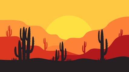 simple desert landscape background design, for landing pages, webs, posters, banners, and others