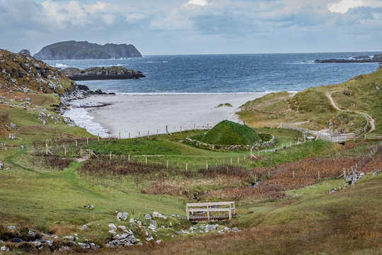 Bosta Beach at Great Bernera Bosta (Bostadh) Iron Age House