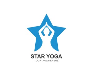 Obraz premium Meditation logo template vector icon