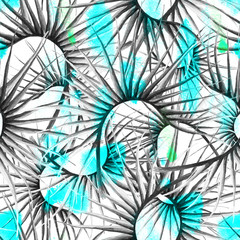 Tropical Blue Seamless Pattern