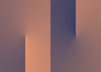 Abstract illustration filled with a gradient color, that has a special shape. © LAUGH