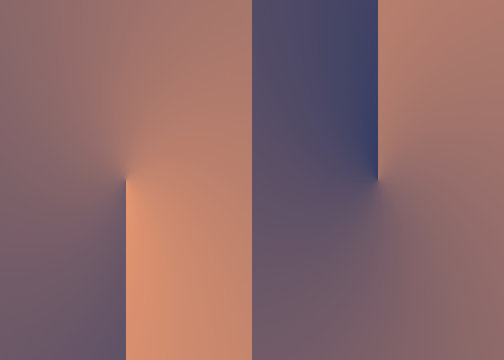 Abstract illustration filled with a gradient color, that has a special shape.