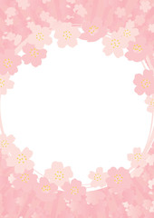 春　桜　花　イラスト　カード　ポスター　チラシ　背景