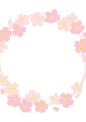 Fototapeta premium 春 桜 花 イラスト カード ポスター チラシ 背景