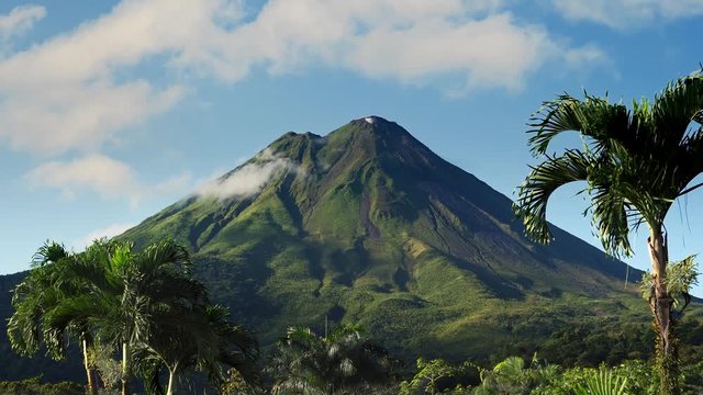 Costa Rica. The Arenal Volcano (Spanish: Volcan Arenal) in north-western Costa Rica in the province of Alajuela. It is an active andesitic stratovolcano.