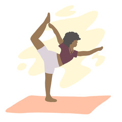 woman in lord of the dance yoga pose