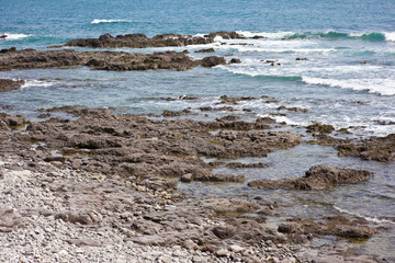 串木野長崎鼻周辺の海岸線	