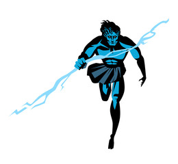 zeus jupiter with ray in the hand © matiasdelcarmine