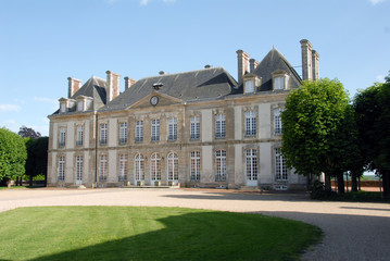 Fototapeta na wymiar Haras National du Pin, désiré par Louis XIV, édifié sous Louis XV, département de l'Orne en Normandie, France