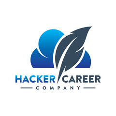 hacker career logo design