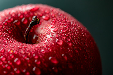 Close up view of red apple