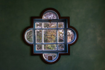 Old window with decoration