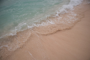 clear green water at the beach