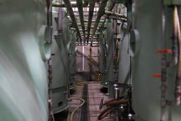  Tokyo,Japan-December 29, 2019: Sake fermentation tank made of iron