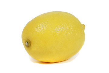Close-up Lemon Isolated on White Background. Tropical fruit.