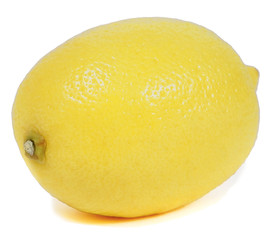 Close-up Lemon Isolated on White Background. Tropical fruit.