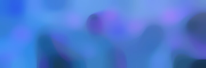 soft blurred horizontal background texture with royal blue, dark slate blue and corn flower blue colors and free text space