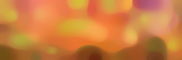 blurred bokeh horizontal background graphic with peru, brown and pastel orange colors space for text or image