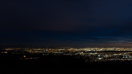 Fototapeta premium An elevated view of Brea and La Habra California
