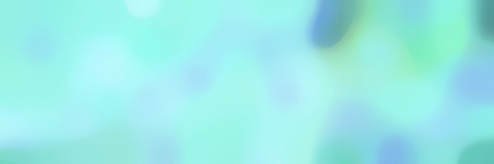 unfocused smooth horizontal background with pale turquoise, medium aqua marine and sky blue colors and space for text or image