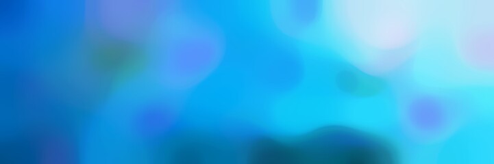 soft blurred iridescent horizontal background graphic with dodger blue, pale turquoise and turquoise colors space for text or image