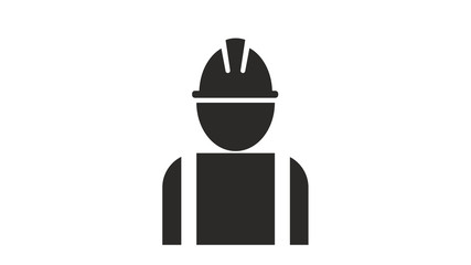  Construction worker icon design. Engineer person icon in modern flat style design