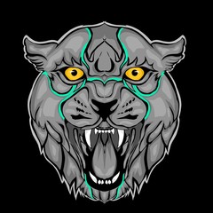 Vector head tiger 