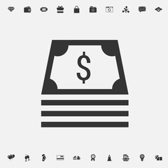 bank notes dollars bills icon vector illustration for graphic design and websites