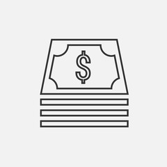 bank notes dollars bills icon vector illustration for graphic design and websites