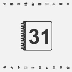 calendar 31 icon vector illustration for graphic design and websites