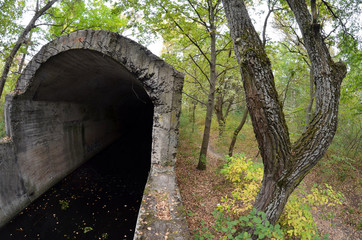 Old tunnel of Stalin. Part of Kiev defense line in WW2 time.Kiev