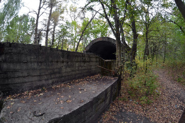 Old tunnel of Stalin. Part of Kiev defense line in WW2 time.Kiev