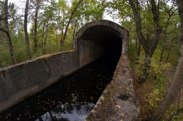 Old tunnel of Stalin. Part of Kiev defense line in WW2 time.Kiev