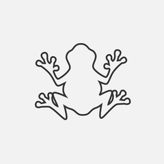 frog icon vector illustration for graphic design and websites