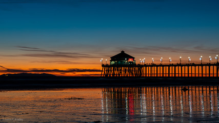 Iconic Southern California Sunset on a Beach