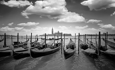 Venice Italy Black and White Photography © twindesigner