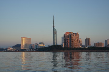 福岡シーサイドももちエリア風景夜景