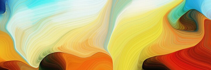 horizontaler moderner bunter abstrakter wellenhintergrund mit teegrünen, dunklen schiefergrauen und feuerziegelfarben. kann als Textur, Hintergrund oder Tapete verwendet werden © Eigens