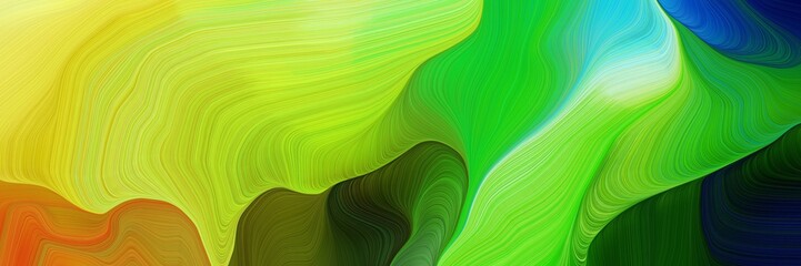 horizontal modern colorful abstract wave background with yellow green, dark slate gray and saddle brown colors. can be used as texture, background or wallpaper