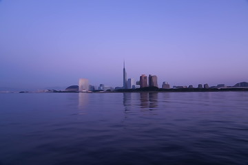福岡シーサイドももちエリア風景夜景