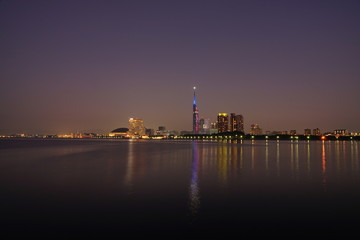 福岡シーサイドももちエリア風景夜景