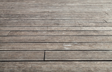 Obraz premium Grungy wooden floor made of rough uncolored larch boards