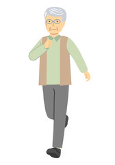 Fototapeta premium 走るシニア男性