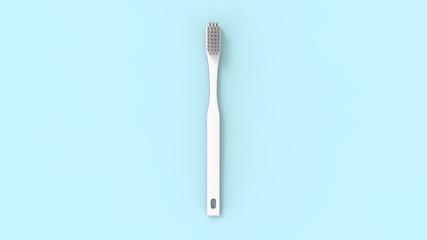 3d rendering of a white tootbrush isolated in a clean studio background