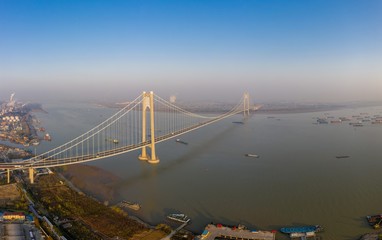 Panorama of the Fourth Nanjing Yangtze River Bridge