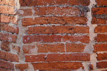 old red brick wall background